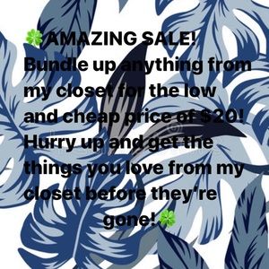 🍀AMAZING SALE!🍀BUNDLE UP=$20!🍀🥳